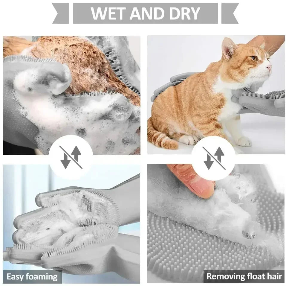 Pet Grooming Cleaning Gloves