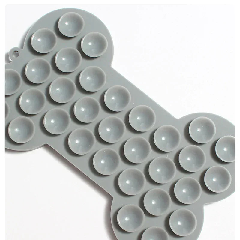 Slow Food Bowl Bone Shape Silicone Licking Pad Pet Dog