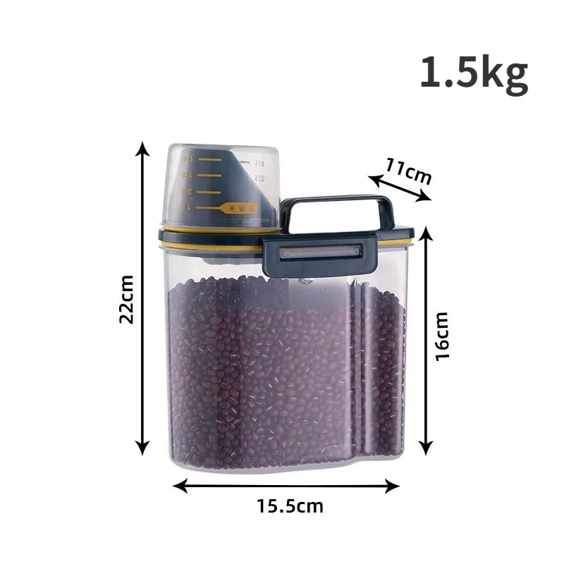 1.5kg/2kg Dog Cat Food Plastic Storage