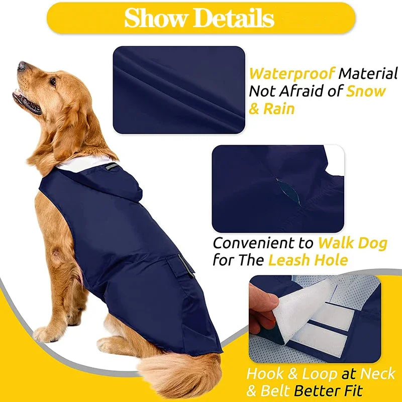 Dog Waterproof Raincoat for Small/Large Dogs
