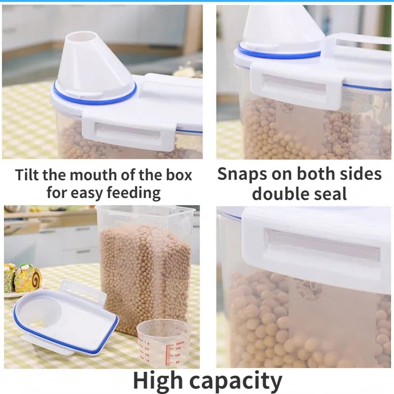 1.5kg/2kg Dog Cat Food Plastic Storage