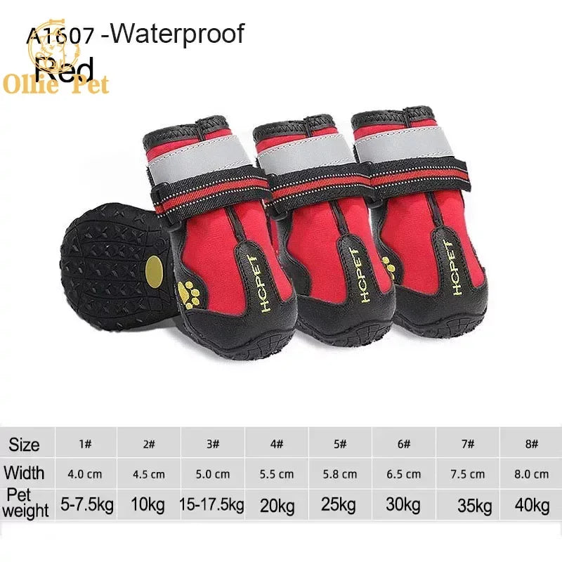 Dog Shoes Waterproof Anti-Slip Rain Boots