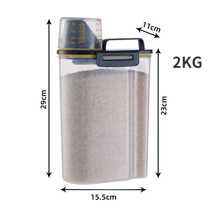 1.5kg/2kg Dog Cat Food Plastic Storage