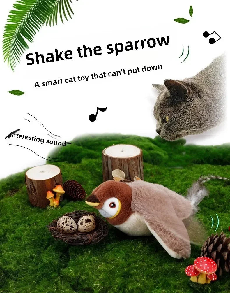 Rechargeable Interactive Flapping Bird Dogs/Cats Toy