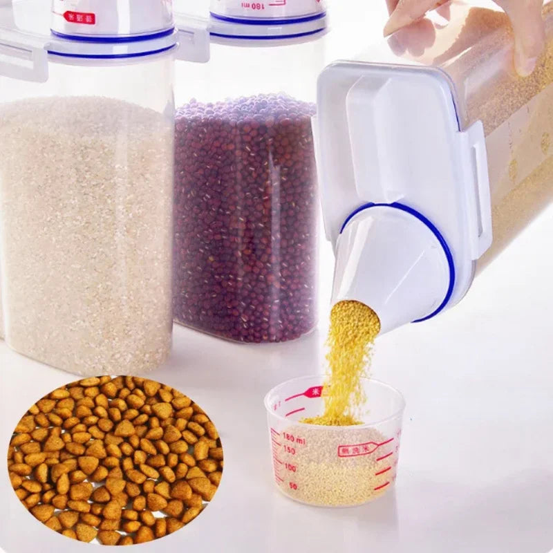 1.5kg/2kg Dog Cat Food Plastic Storage