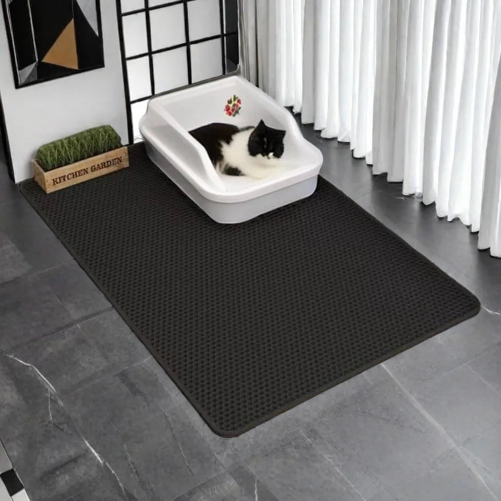 Double Layer Cat Litter Mat with Cat Box