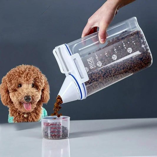 1.5kg/2kg Dog Cat Food Plastic Storage