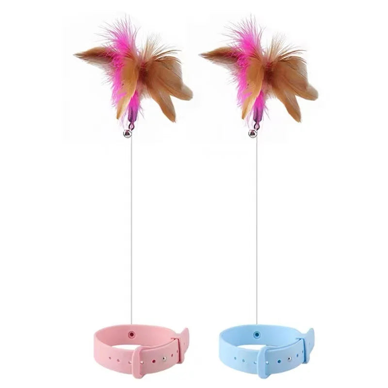 Interactive Cat Toys Funny Feather Teaser Stick