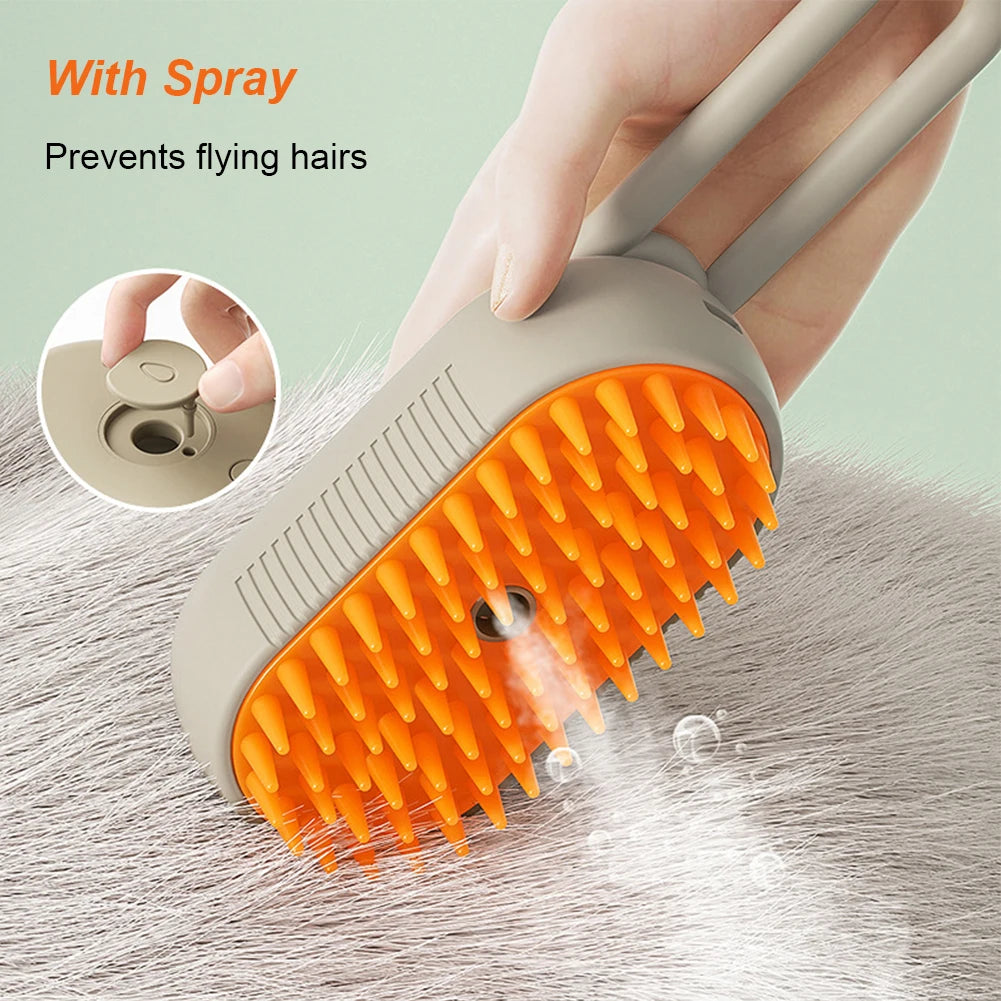 3 in 1 Pet Electric Steam Brush